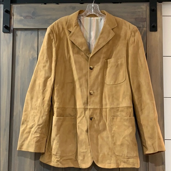 La Matta Camel suede coat for man